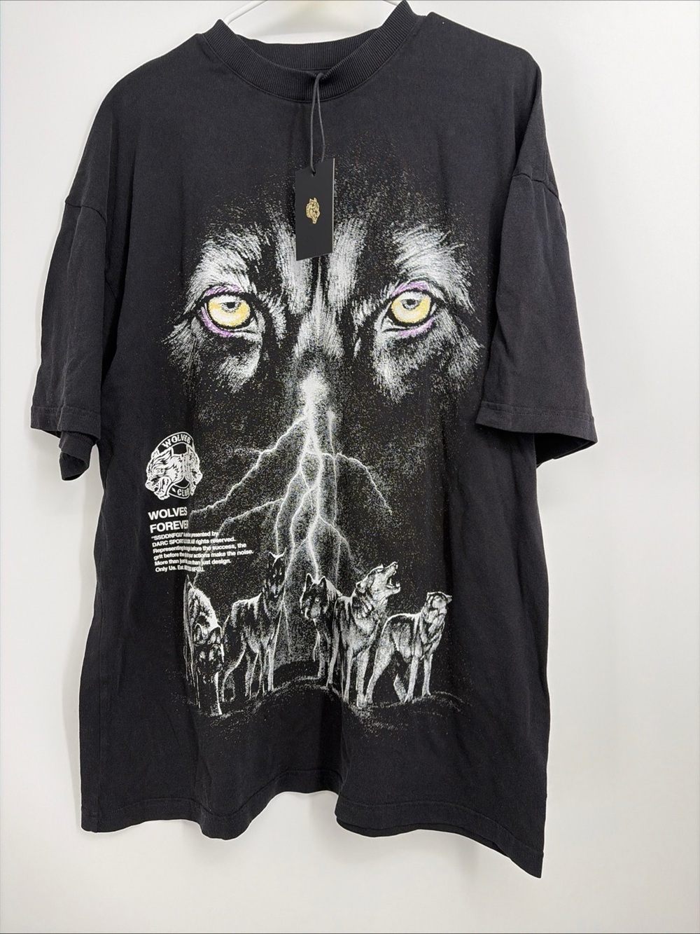Darc Sport Wolves Eyes Of The Storm Premium Large Tee Shirt Black 1042/2000